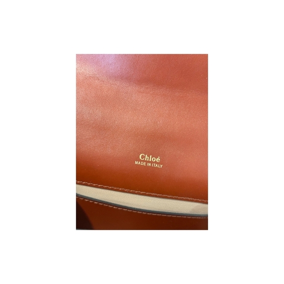 Chloe Gold and Brown Crossbody Bag with Elegant Hardware and Structured Shape - Picture 2 of 14